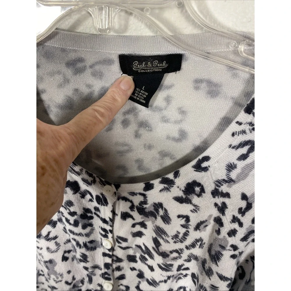 Peek & Peck L/S‎ Cardigan Large Women's X1
